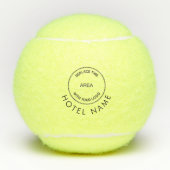 Minimale naam aangepast Logo hotel om het even wel Tennisballen (Voorkant)
