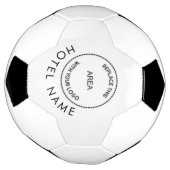 Minimale naam aangepast Logo hotel om het even wel Voetbal (Gedraaid)