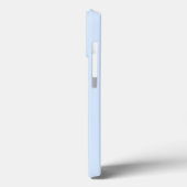 Minimale naam aangepast monogram lichtblauw wit Case-Mate iPhone case (Achterkant / Links)