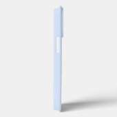Minimale naam aangepast monogram lichtblauw wit Case-Mate iPhone case (Achterkant / Rechts)