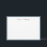 Minimale naam aangepaste grijze rand aangepaste sc bedankkaart<br><div class="desc">Minimalistisch donkerbruine rand Aangepaste scriptnaam Hartelijk dank</div>