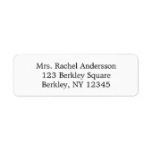 Minimale naam Adres Terugzendadres label (Voorkant)