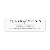 Minimale naam Afstuderen retouradres Etiket (Voorkant)
