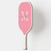 Minimale naam en monogram voor peulroze pickleball paddle (Links)