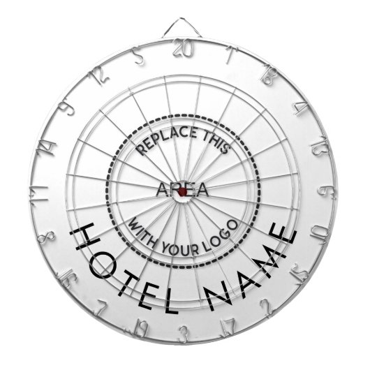 Minimale naam hotel Logo Elke kleur Dartbord (Voorkant)