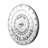 Minimale naam hotel Logo Elke kleur Dartbord (Voorkant Rechts)