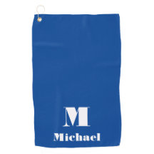 Minimale naam Initiaal letter effen kleur blauw