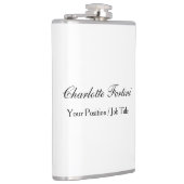 Minimale naam klassiek handschrift heupfles (Rechts)