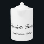 Minimale naam klassiek handschrift theepot<br><div class="desc">Deze sjabloon kan worden aangepast aan alle professionele beroepen.</div>