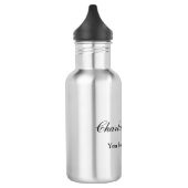 Minimale naam klassiek handschrift waterfles (Links)