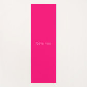 Minimale naam monogram voor hot-roze fuchsia yogamat (Voorkant)