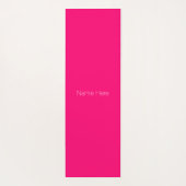 Minimale naam monogram voor hot-roze fuchsia yogamat (Achterkant)