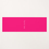 Minimale naam monogram voor hot-roze fuchsia yogamat (Voorkant (horizontaal))