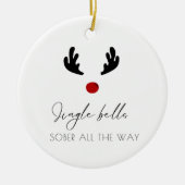 Minimale  naam Sobriety Christmas Keramisch Ornament (Voorkant)