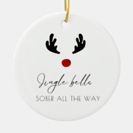 Minimale  naam Sobriety Christmas Keramisch Ornament
