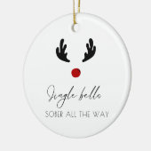 Minimale  naam Sobriety Christmas Keramisch Ornament (Links)