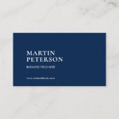 Minimale naam | Soort seriefabont | Donkerblauw Visitekaartje (Voorkant)