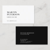 Minimale naam | Soort seriefabont | wit Visitekaartje (Voorkant / Achterkant)