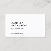 Minimale naam | Soort seriefabont | wit Visitekaartje (Voorkant)