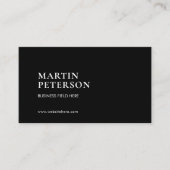 Minimale naam | Soort seriefabont | Zwart Visitekaartje (Voorkant)