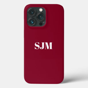 Minimale naam van aangepast monogram: bruin Case-Mate iPhone case