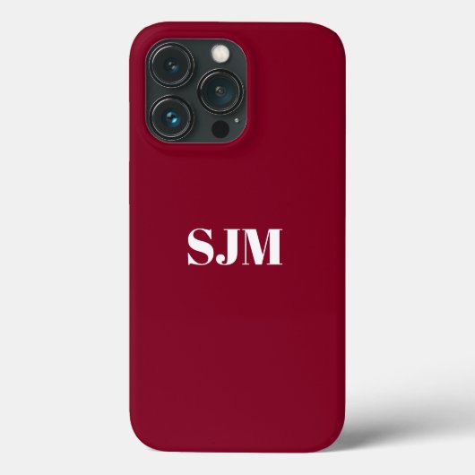 Minimale naam van aangepast monogram: bruin Case-Mate iPhone case (Achterkant)