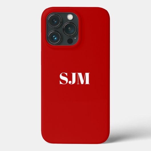 Minimale naam van aangepast monogram: cherry red c Case-Mate iPhone case (Achterkant)