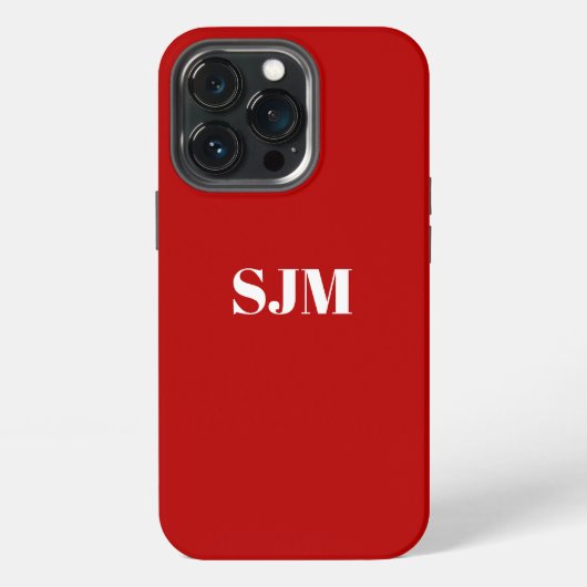 Minimale naam van aangepast monogram: cherry red c iPhone hoesje (Achterkant)