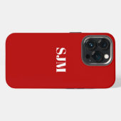 Minimale naam van aangepast monogram: cherry red c iPhone hoesje (Achterkant horizontaal)