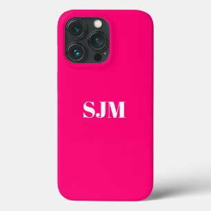 Minimale naam van aangepast monogram hete roze fuc Case-Mate iPhone case