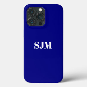 Minimale naam van aangepast monogram: kobalt blauw Case-Mate iPhone case