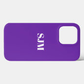 Minimale naam van aangepast monogram paarse druive Case-Mate iPhone case (Achterkant (horizontaal))