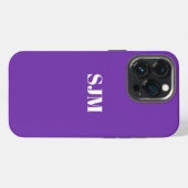 Minimale naam van aangepast monogram paarse druive iPhone hoesje (Achterkant horizontaal)
