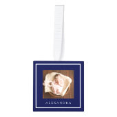 Minimale naam van Baby en geboorte — Fototoetsenbo Decoratie (Voorkant)