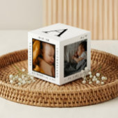 Minimale naam van Baby en geboorte — Fototoetsenbo Kubus