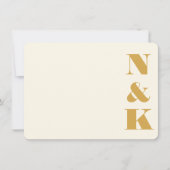 Minimale naam van het gevleugelde monogram geel cr notitiekaartje (Voorkant)