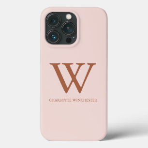 Minimale naam van serif monogram: gewone zwarte ro Case-Mate iPhone case