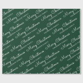 Minimale naam voor groene witte kerst cadeaupapier (Vlak)