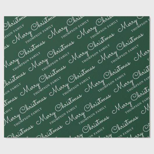 Minimale naam voor groene witte kerst cadeaupapier (Vlak)