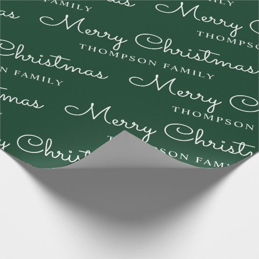 Minimale naam voor groene witte kerst cadeaupapier (Hoek)
