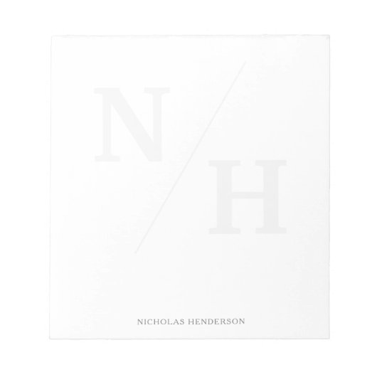 Minimale naamblok voor Monogram Notitieblok (Voorkant)