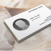 Minimale naamloze aangepaste fotoagent visitekaartje