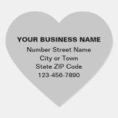 Minimale naamloze teksten hart sticker (Voorkant)