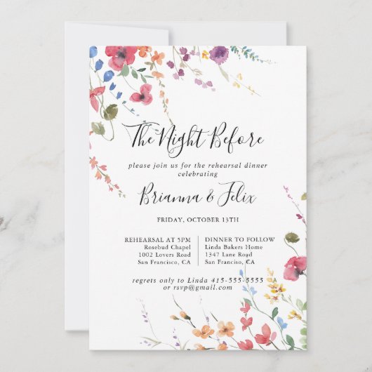 Minimale nacht voor repetitie kaart (Voorkant)