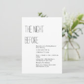 Minimale nacht voor uitnodiging (Staand voorkant)