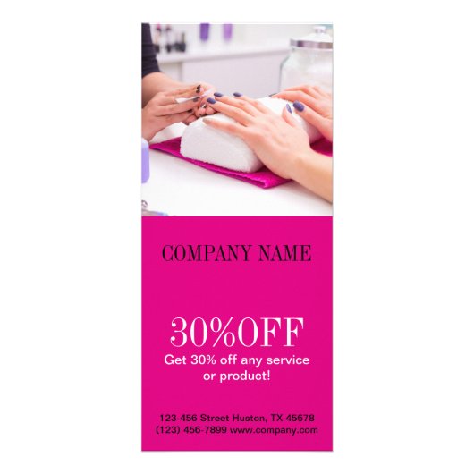 Minimale nageltechniek Rack Card | Scan de QR-code Reclamekaart (Voorkant)