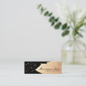 Minimale Nail Technicus Salon Gold Poolse sterren Mini Visitekaartje (Staand voorkant)