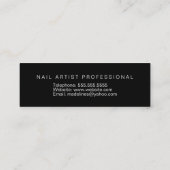 Minimale Nail Technicus Salon Gold Poolse sterren Mini Visitekaartje (Achterkant)