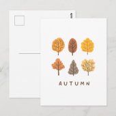 Minimale najaarstructuur briefkaart (Voorkant / Achterkant)