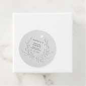 Minimale namaak blind debossing katoenen bruids fa bedankjes labels (In situ)
